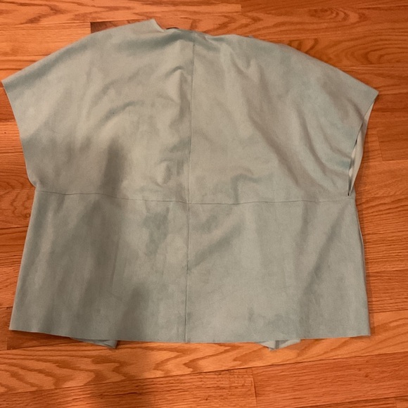 CHICOS Elegant Seafoam green Women's vest feels like micro suede sz 3 NWOT - Picture 8 of 9